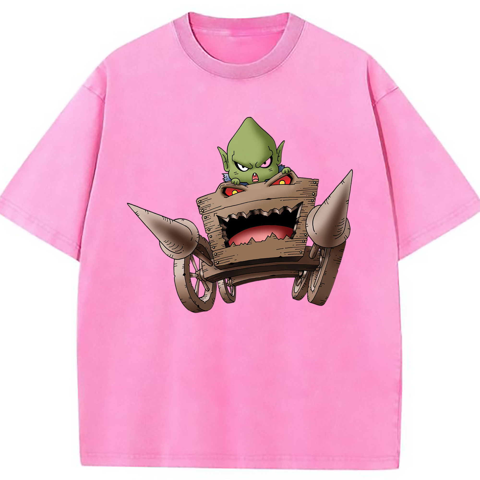 （画像用） ドラゴンクエスト Doragon Kuesuto Dragon Quest 綿100% ヴィンテージ風 半袖Tシャツ（フロントプリント）